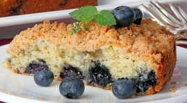 Thumbnail image for Blueberry Walnut-Streusel Cake
