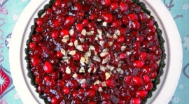 Thumbnail image for Celebrating Nikolaus on December 6th with a Chocolate-Cranberry Tart