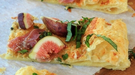Thumbnail image for Fig Tart with Prosciutto, Blue Cheese & Basil