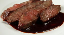 Thumbnail image for Flat Iron Steak with Red Wine Sauce and My View West