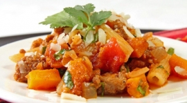 Thumbnail image for Penne with Indian Spiced Lamb and Roasted Butternut Squash