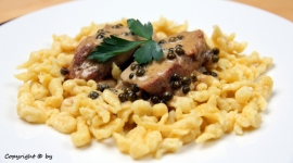 Thumbnail image for Pork Tenderloin with Green Peppercorn Sauce