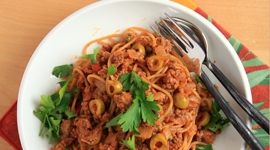 Thumbnail image for Spanish Spaghetti with Olives