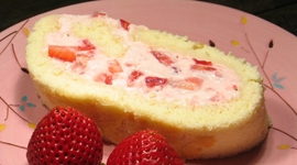 Thumbnail image for Strawberry Sponge Cake Roll